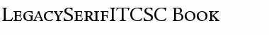Download LegacySerifITCSC-Book Book Font Title Preview