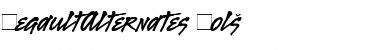 Download LegaultAlternates BoldItalic Font Title Preview