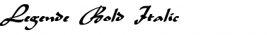 Download Legende Bold Italic Font Title Preview