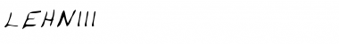 Download LEHN111 Regular Font Title Preview