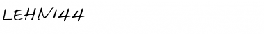 Download LEHN144 Regular Font Title Preview