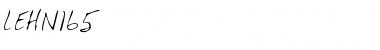 Download LEHN165 Regular Font Title Preview
