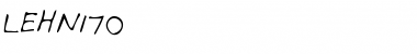 Download LEHN170 Regular Font Title Preview
