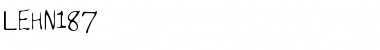 Download LEHN187 Regular Font Title Preview
