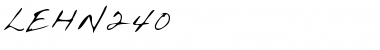 Download LEHN240 Regular Font Title Preview