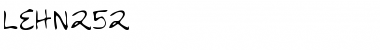 Download LEHN252 Regular Font Title Preview