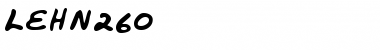 Download LEHN260 Regular Font Title Preview