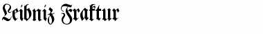 Download Leibniz-Fraktur Regular Font Title Preview