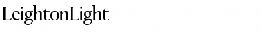 Download LeightonLight Roman Font Title Preview