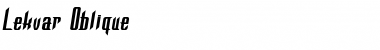 Download Lekvar Oblique Font Title Preview