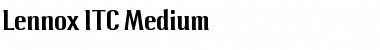 Download Lennox ITC Medium Font Title Preview