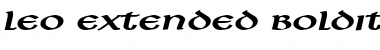 Download Leo Extended BoldItalic Font Title Preview