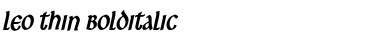 Download Leo Thin BoldItalic Font Title Preview