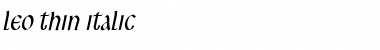 Download Leo Thin Italic Font Title Preview