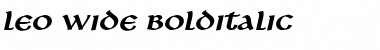 Download Leo Wide BoldItalic Font Title Preview