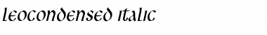 Download LeoCondensed Italic Font Title Preview