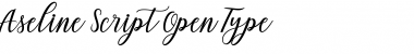 Download Aseline Script Regular Font Title Preview