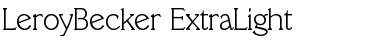 Download LeroyBecker-ExtraLight Regular Font Title Preview