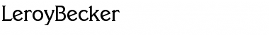 Download LeroyBecker Regular Font Title Preview
