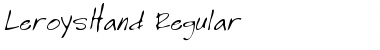 Download LeroysHand Regular Font Title Preview