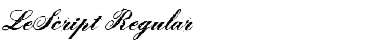 Download LeScript Regular Font Title Preview