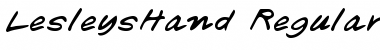 Download LesleysHand Regular Font Title Preview