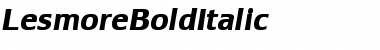 Download LesmoreBoldItalic Roman Font Title Preview