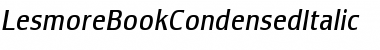 Download LesmoreBookCondensedItalic Roman Font Title Preview