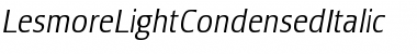 Download LesmoreLightCondensedItalic Roman Font Title Preview