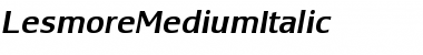 Download LesmoreMediumItalic Roman Font Title Preview
