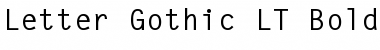 Download LetterGothic LT Bold Font Title Preview