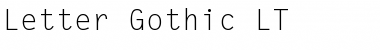 Download LetterGothic LT Regular Font Title Preview