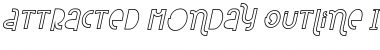 Download Attracted Monday Outline Italic Font Title Preview