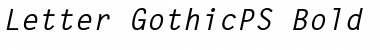 Download Letter GothicPS Bold Italic Font Title Preview