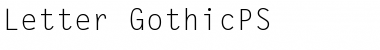 Download Letter GothicPS Regular Font Title Preview