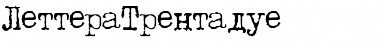 Download LetteraTrentadue Regular Font Title Preview