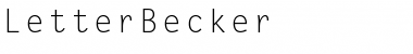 Download Letter Becker Regular Font Title Preview