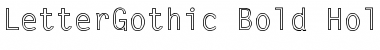 Download LetterGothic-Bold Hollow Regular Font Title Preview