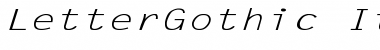 Download LetterGothic-Italic Ex Regular Font Title Preview