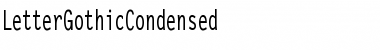 Download LetterGothicCondensed Regular Font Title Preview