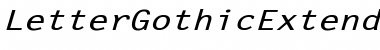 Download LetterGothicExtended Slanted Font Title Preview
