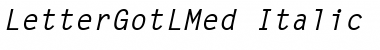 Download LetterGotLMed Italic Font Title Preview