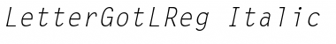 Download LetterGotLReg Italic Font Title Preview