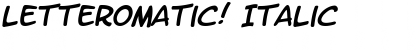 Download LetterOMatic! Italic Font Title Preview