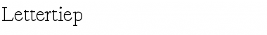 Download Lettertiep Regular Font Title Preview
