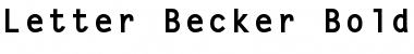 Download Letter Becker Bold Regular Font Title Preview