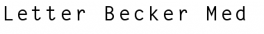 Download Letter Becker Med Regular Font Title Preview