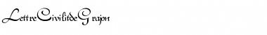 Download LettreCivilitdeGrajon Regular Font Title Preview