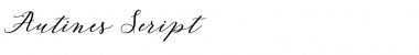 Download Autines Script Regular Font Title Preview