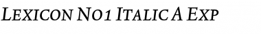 Download Lexicon No1 Italic A Exp Font Title Preview
